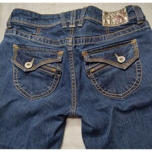 DKNY JEANS Women Size 29 Flap Zip Pocket Denim Blue Jeans